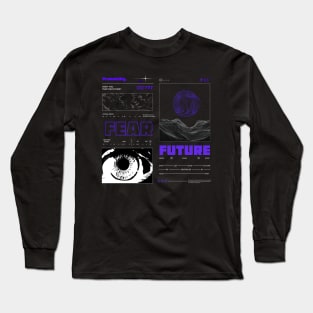 Streetwear Brutalism Purple Design Long Sleeve T-Shirt